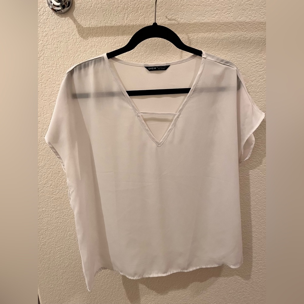 Sheer white blouse